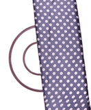 Grey Colour Polka Print Satin Fabric