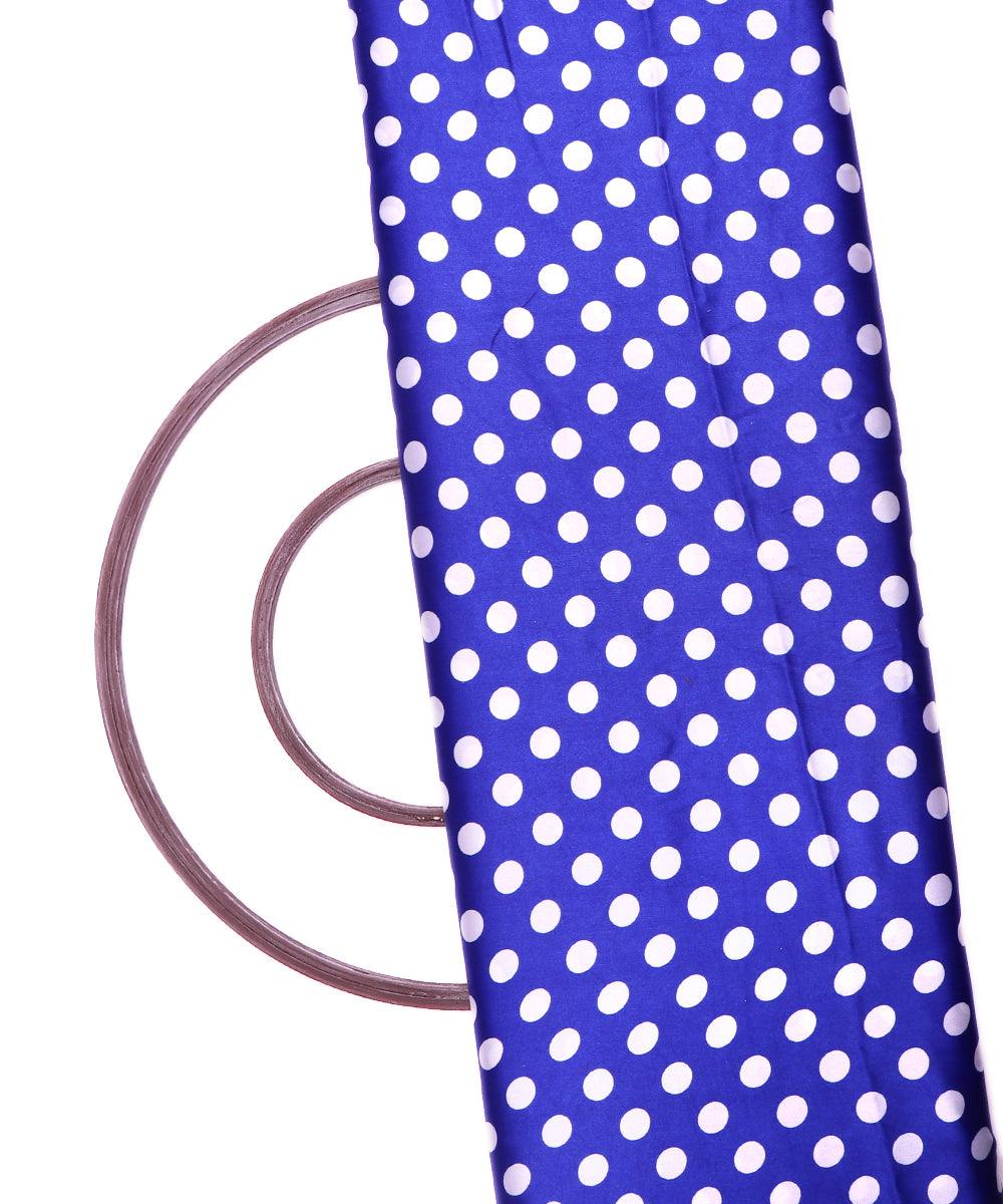 royal blue print satin fabric
