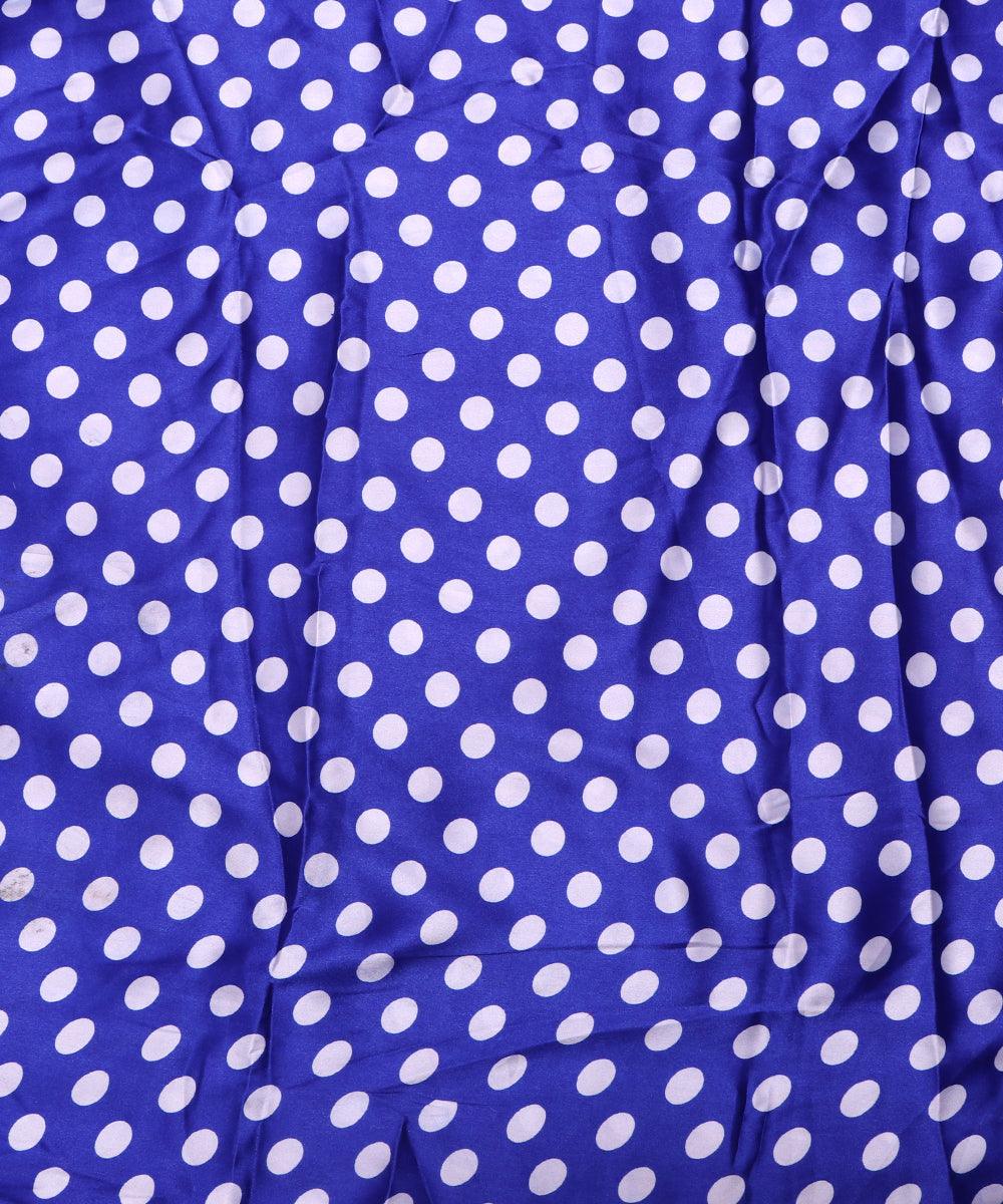 royal blue print satin fabric