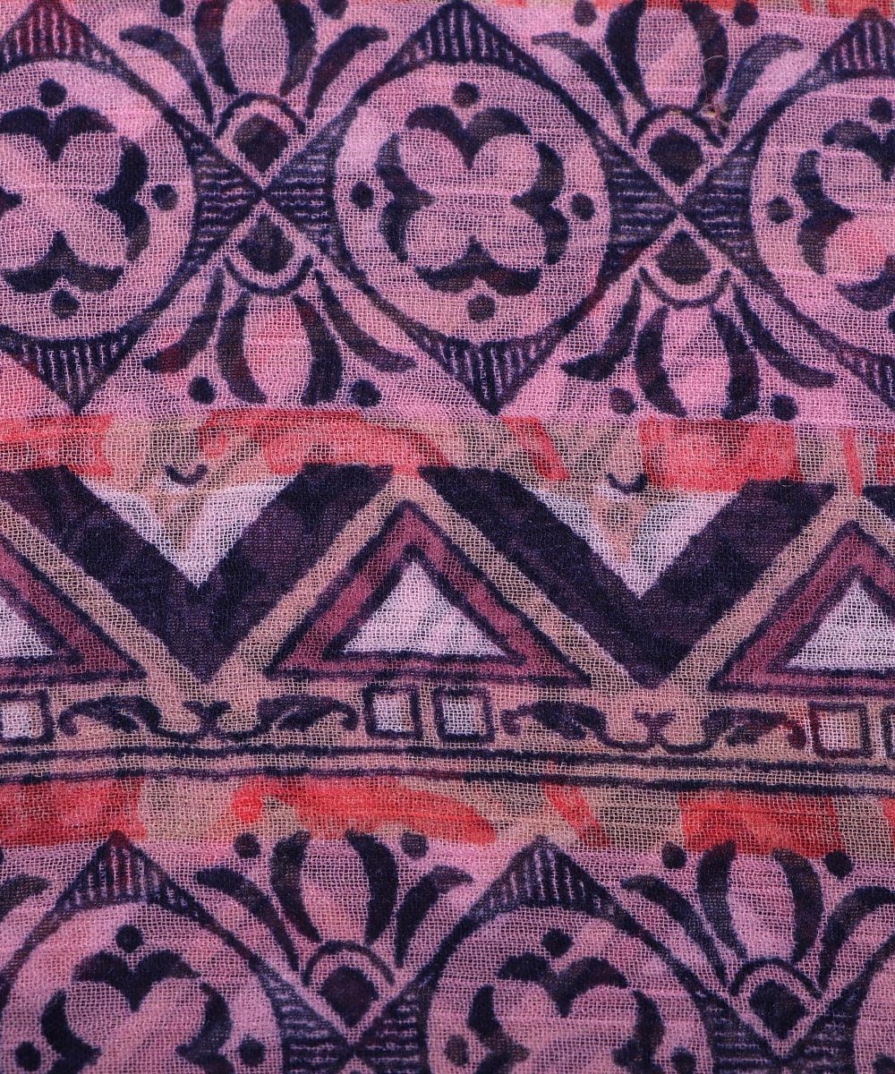 multi color abstract print chiffon fabric