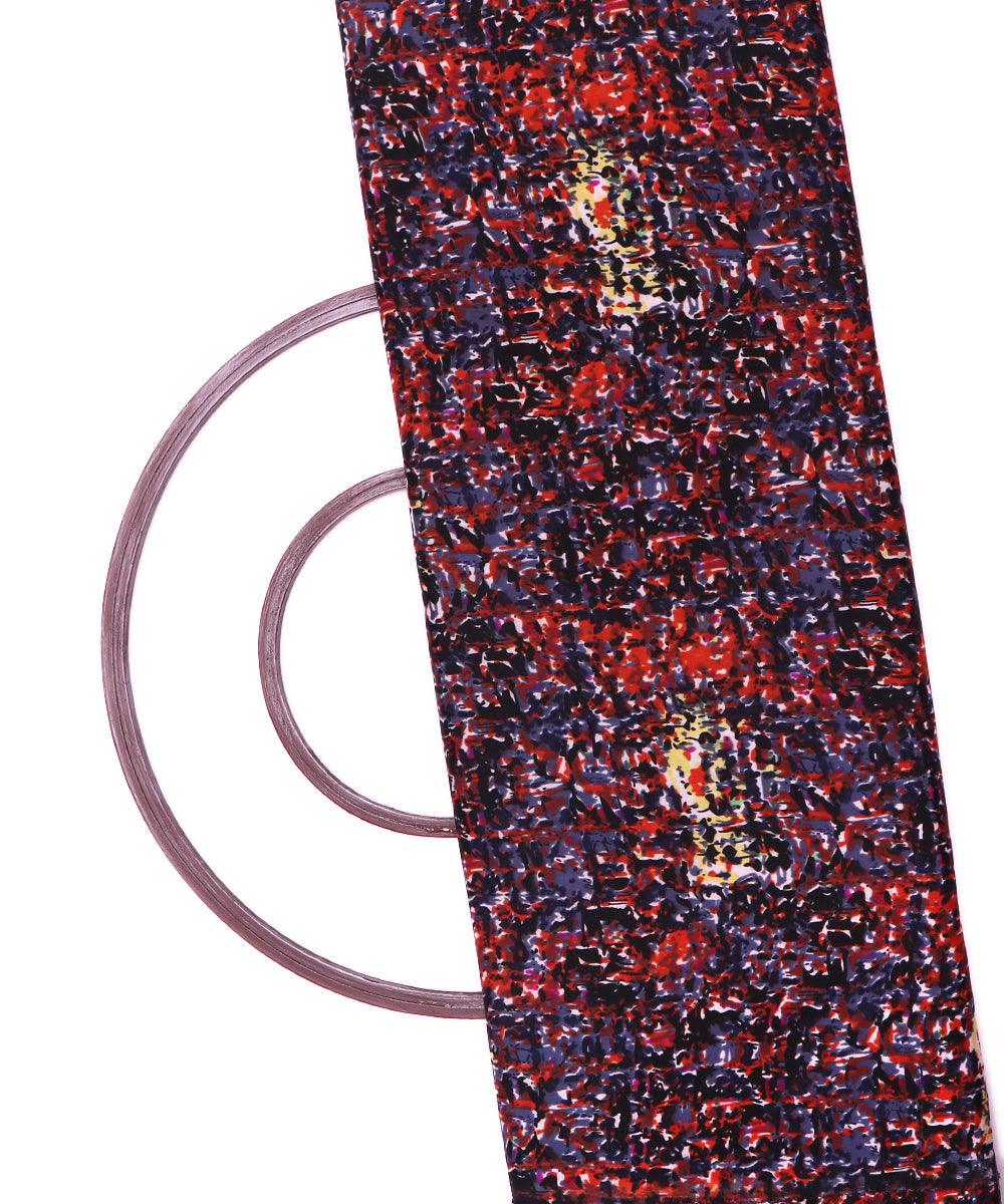 multicolor polka pattern crepe fabric 1