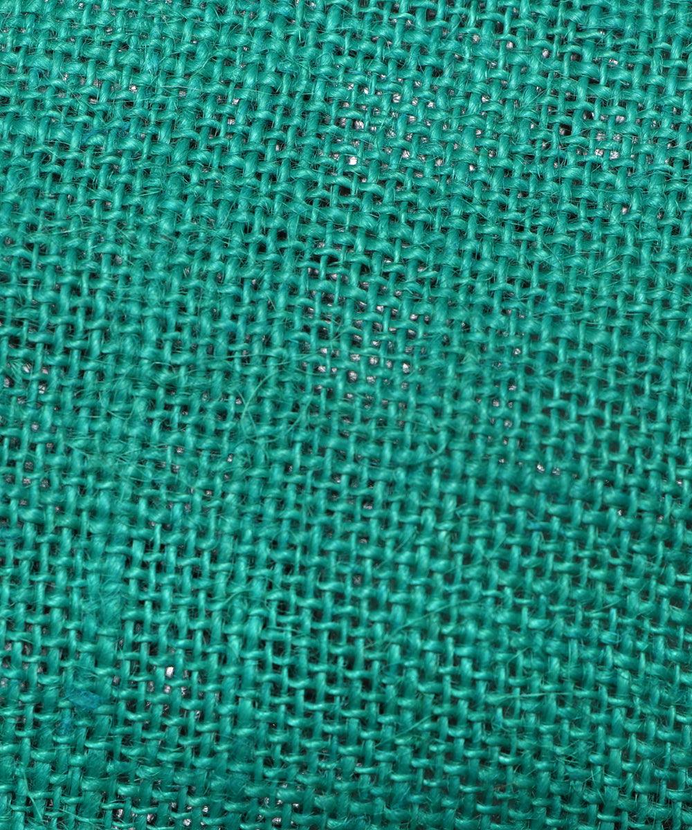 pine green plain jute fabric