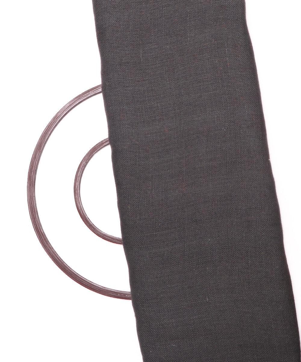 dark grey plain jute fabric