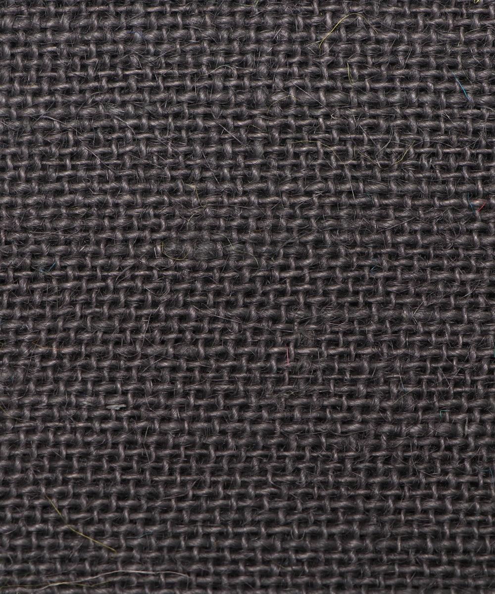 dark grey plain jute fabric
