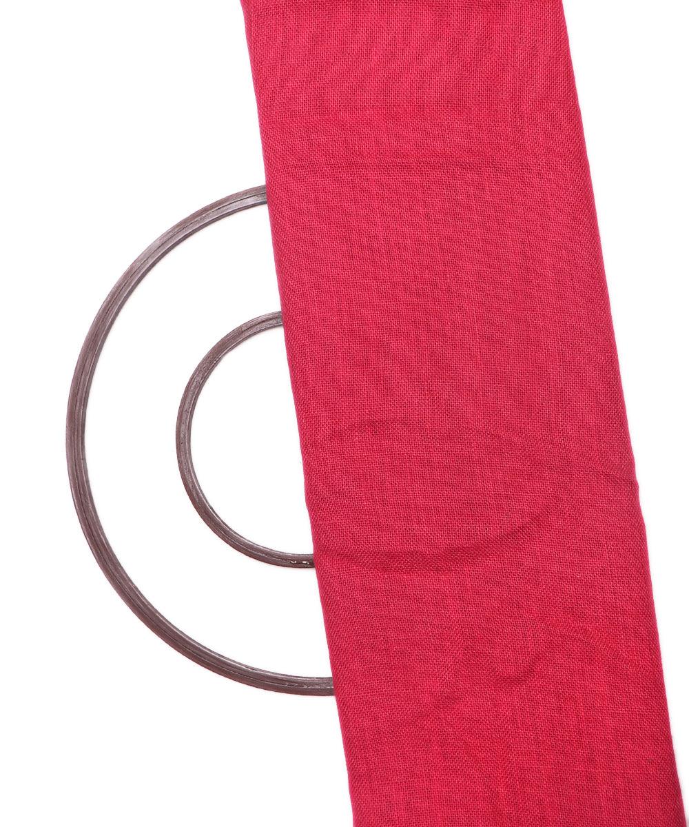 magenta plain jute fabric