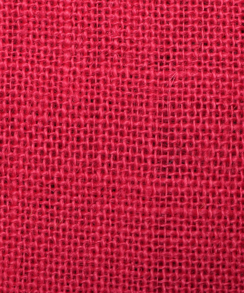 magenta plain jute fabric