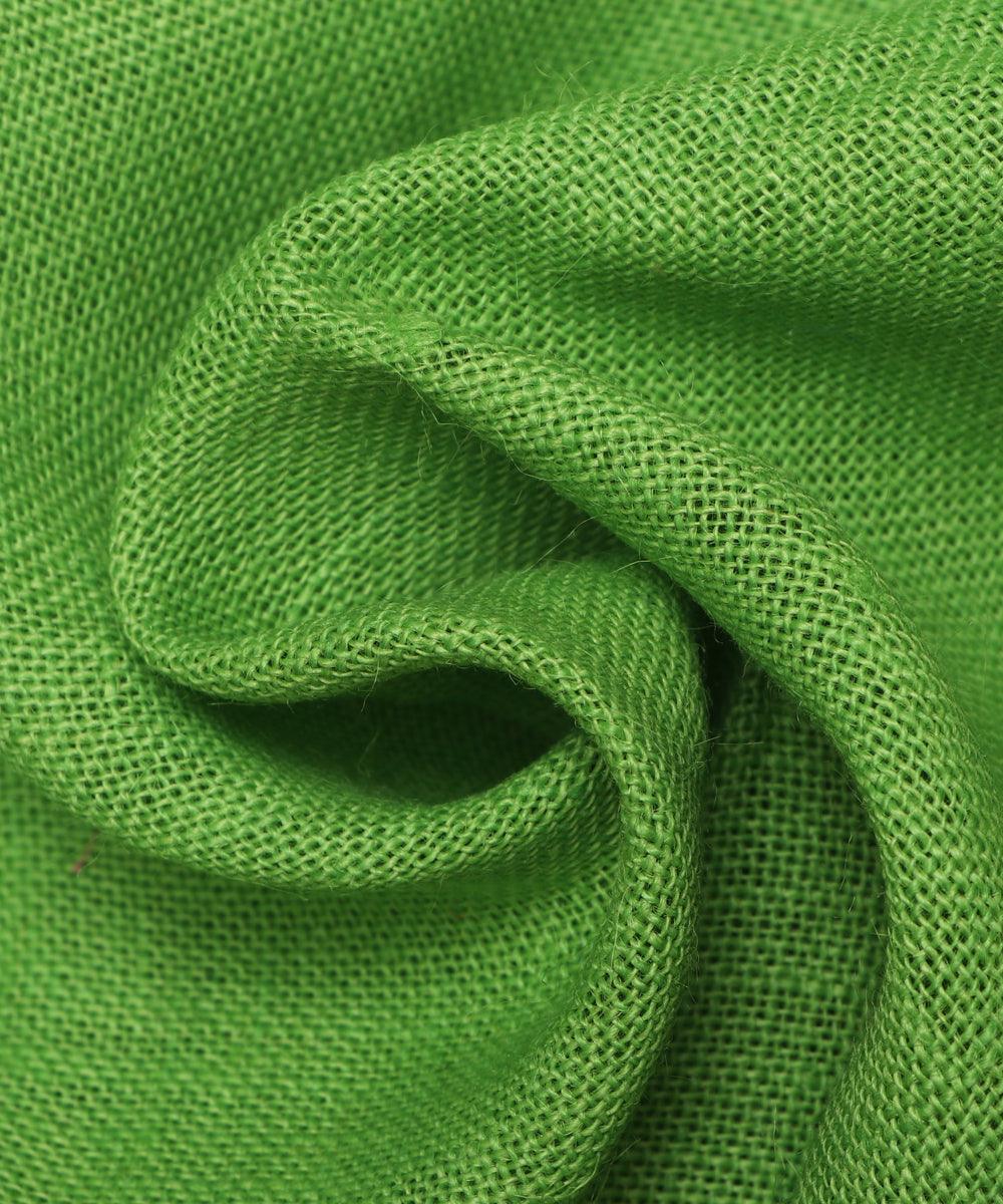 light green plain jute fabric