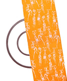 Yellow Colour Warli Print Cotton Fabric