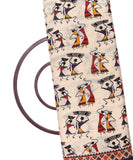 Yellow Colour Warli Print Cotton Fabric