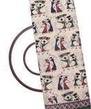 Off-White Colour Warli Print Cotton Fabric