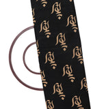 Black Colour Object Print Cotton Fabric