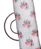 Off-White Floral Digital Print Sequin Embroidery Modal satin Fabric