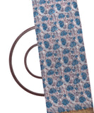 White Colour Digital Floral Printed Zari Border Doria Soft Jute Fabric