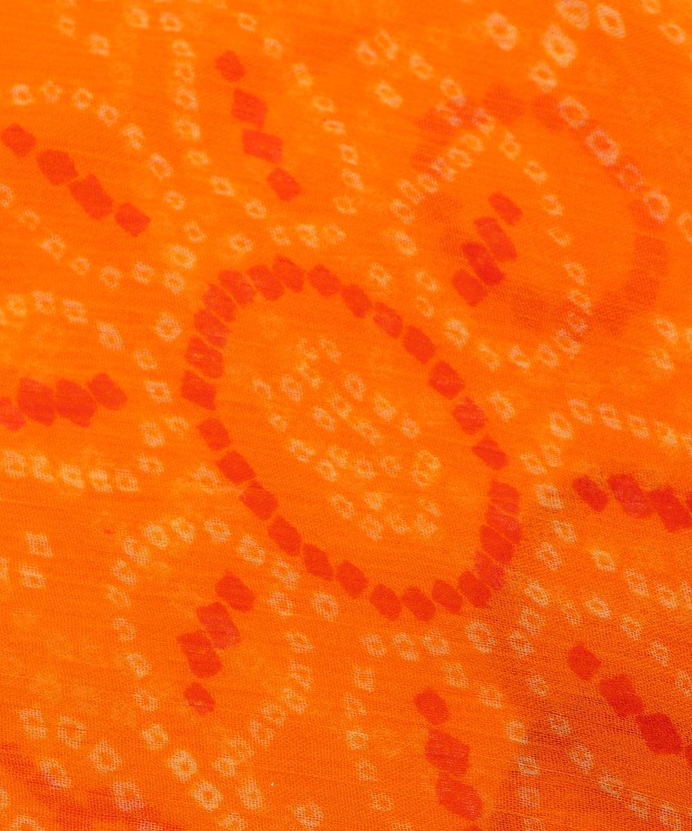 yellow bandhani print chiffon fabric