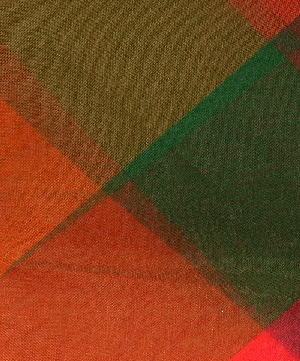 multicolor color stripe pattern organza fabric