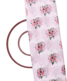 White Color Floral Print Chiffon Fabric