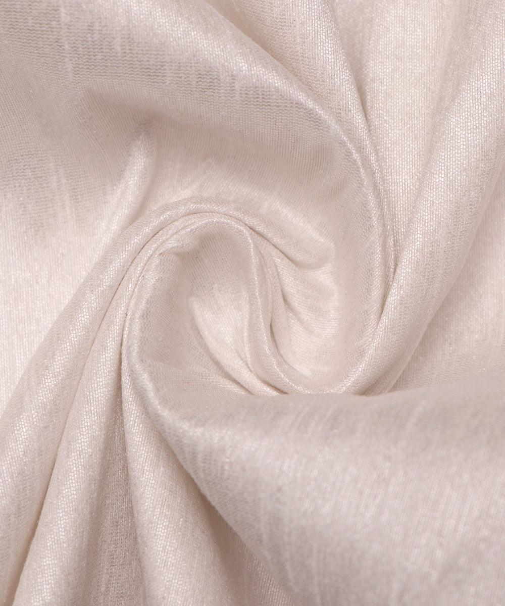 pale white colour plain raw silk