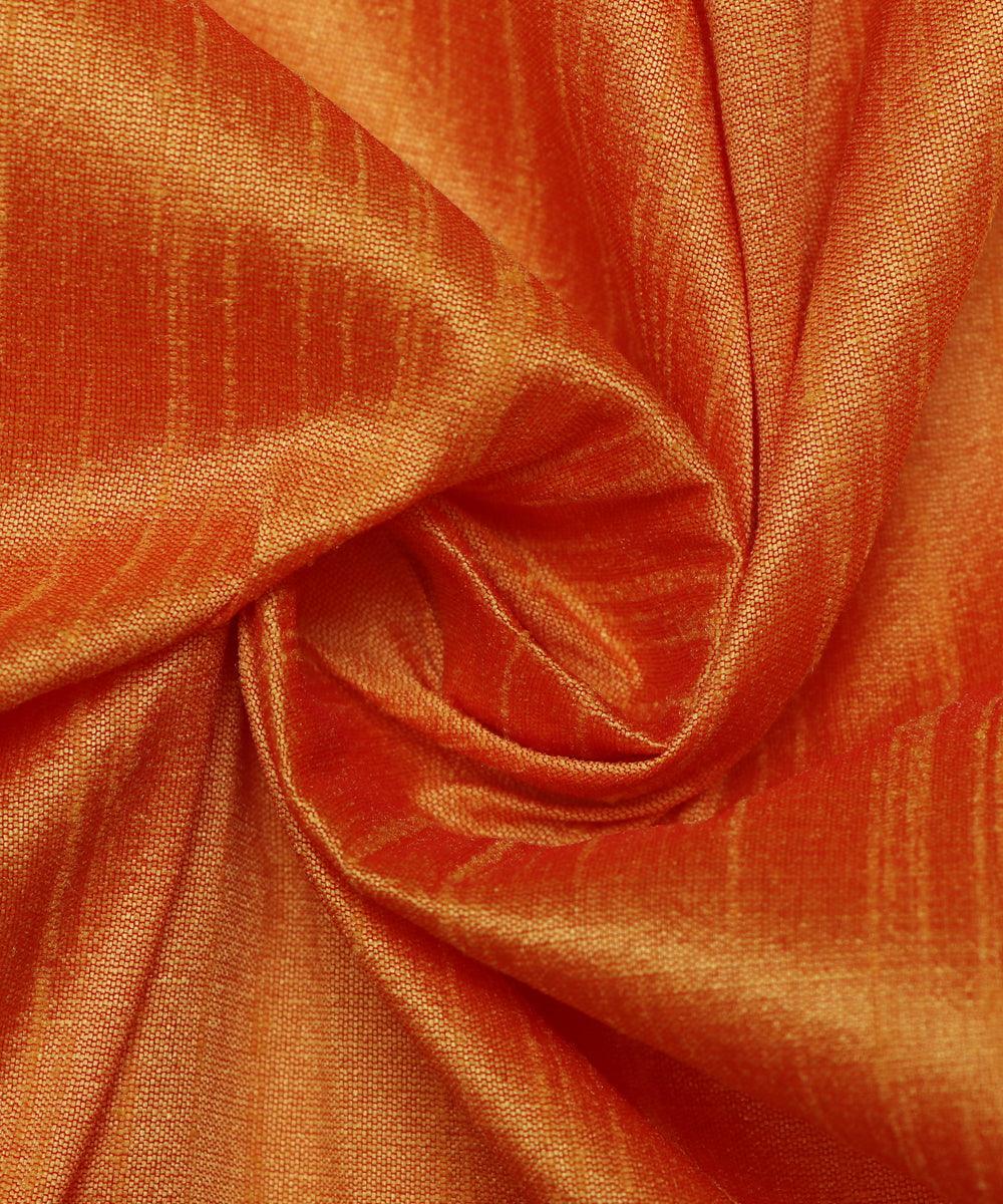 yellow red colour two tone plain raw silk