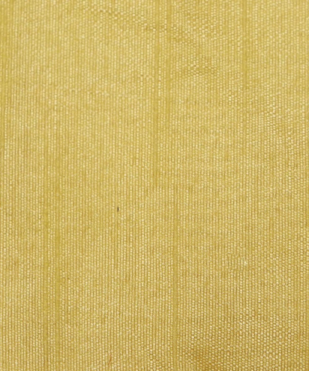 lemon colour plain raw silk