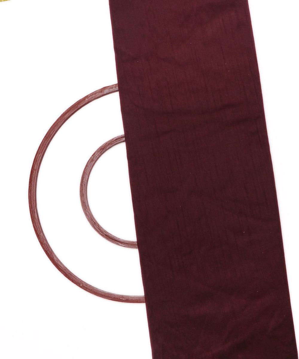 coffee brown colour two tone plain raw silk