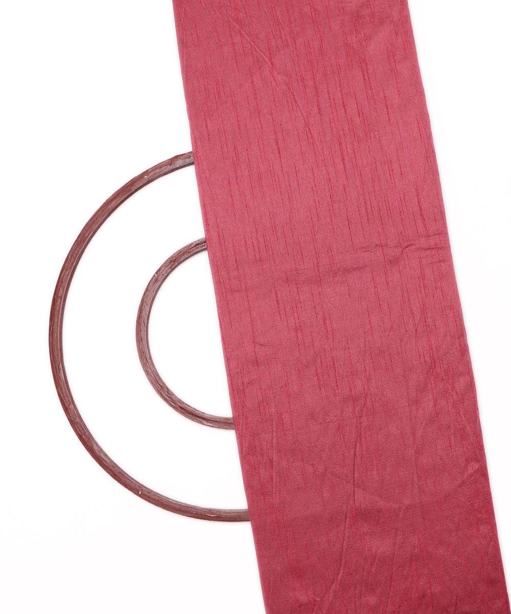 rose gold pink colour plain raw silk
