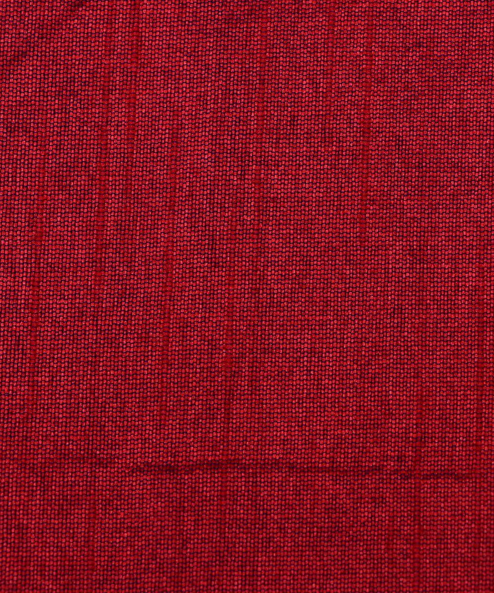 rust red colour two tone plain raw silk