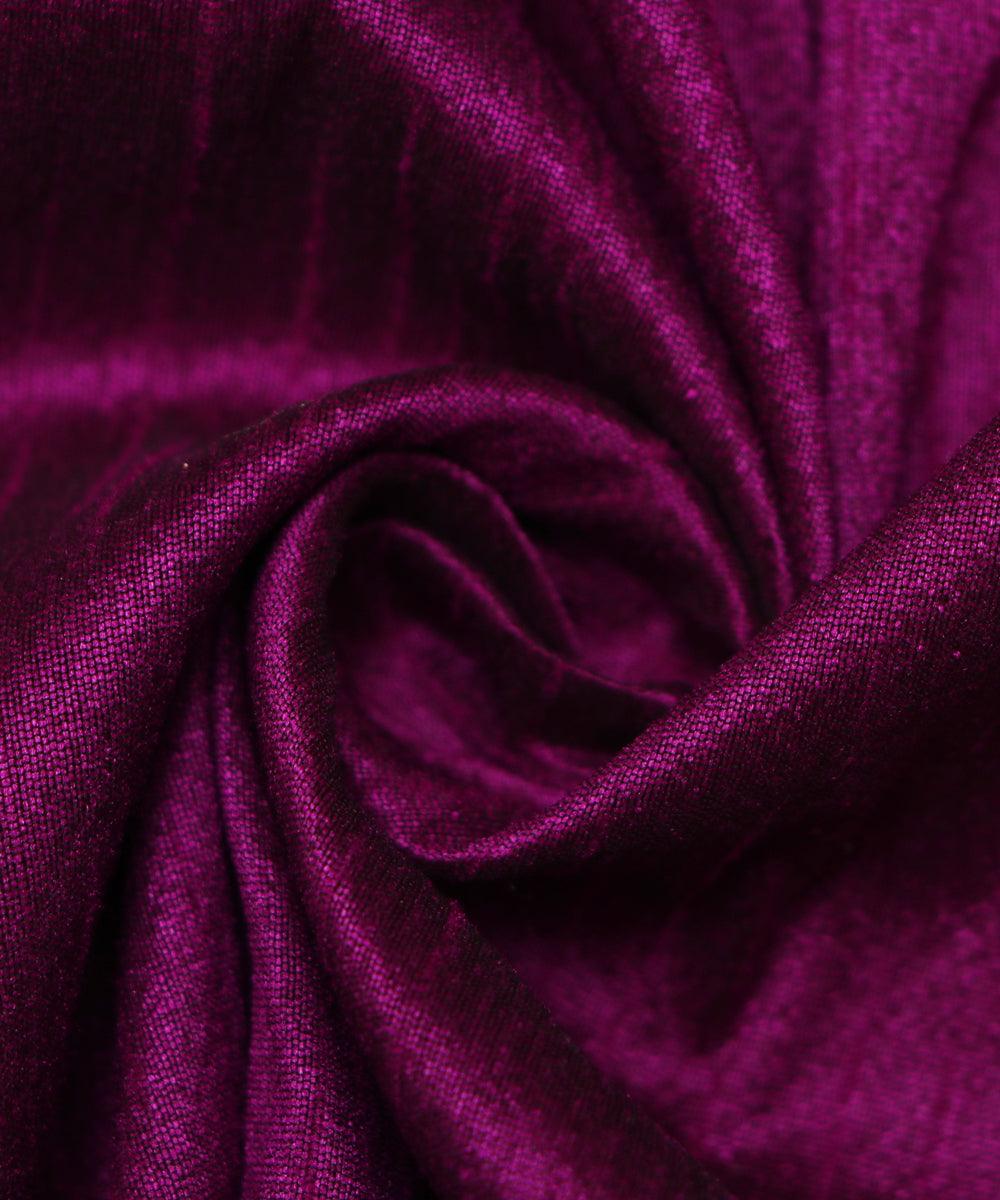 dark purple colour plain raw silk