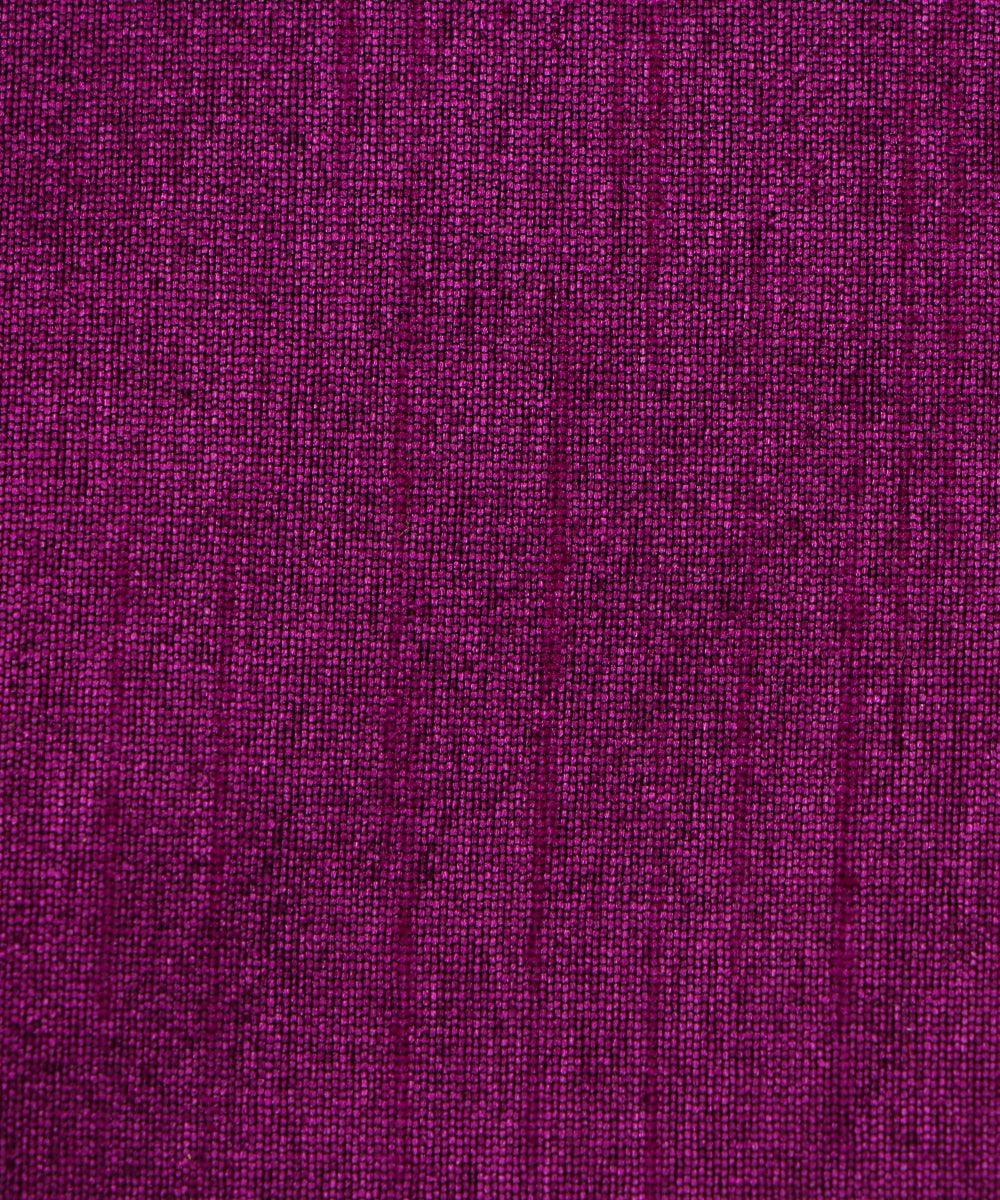 dark purple colour plain raw silk