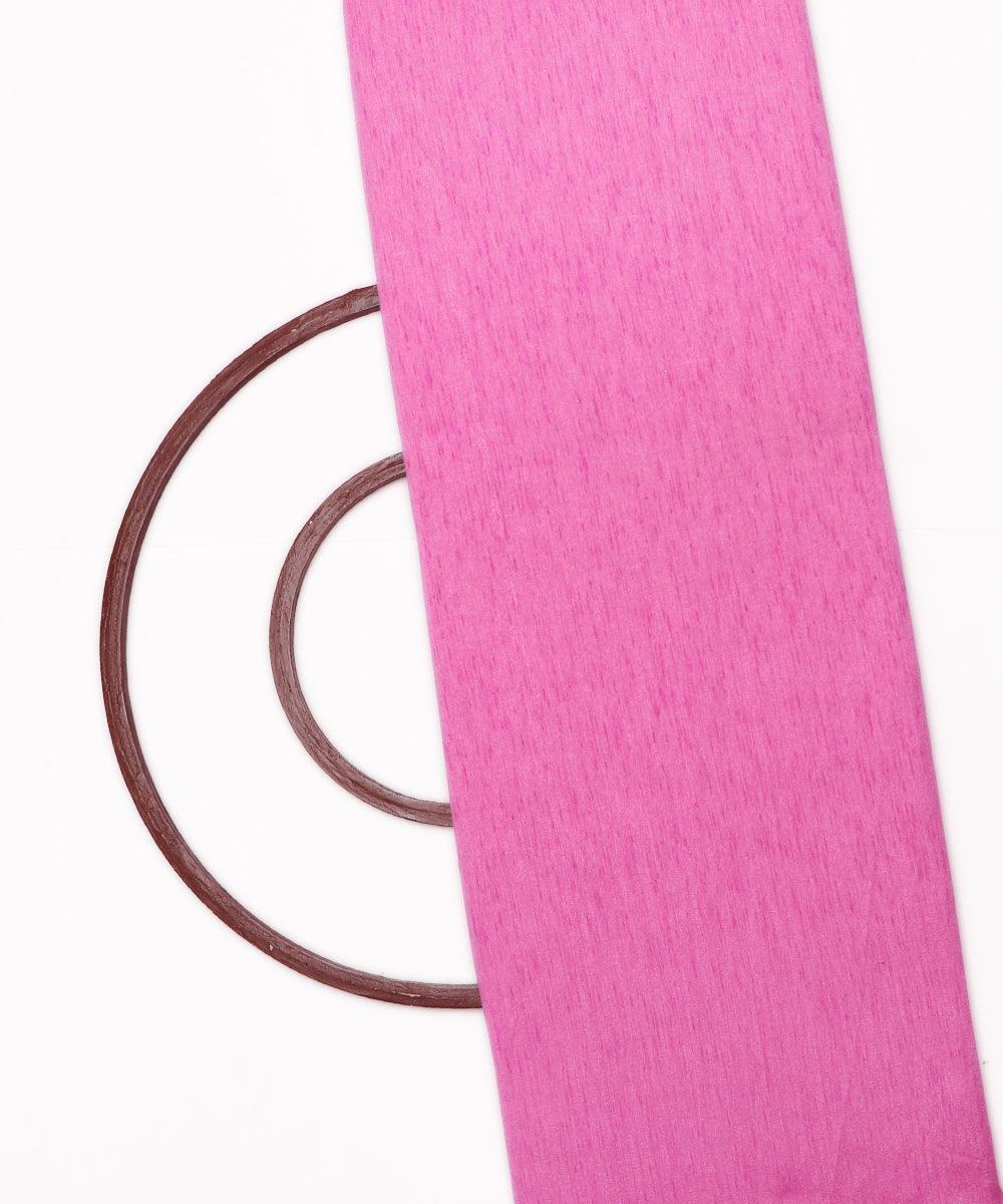 pink colour plain raw silk