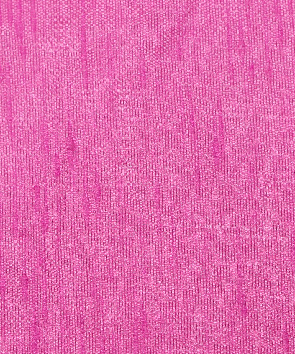 pink colour plain raw silk