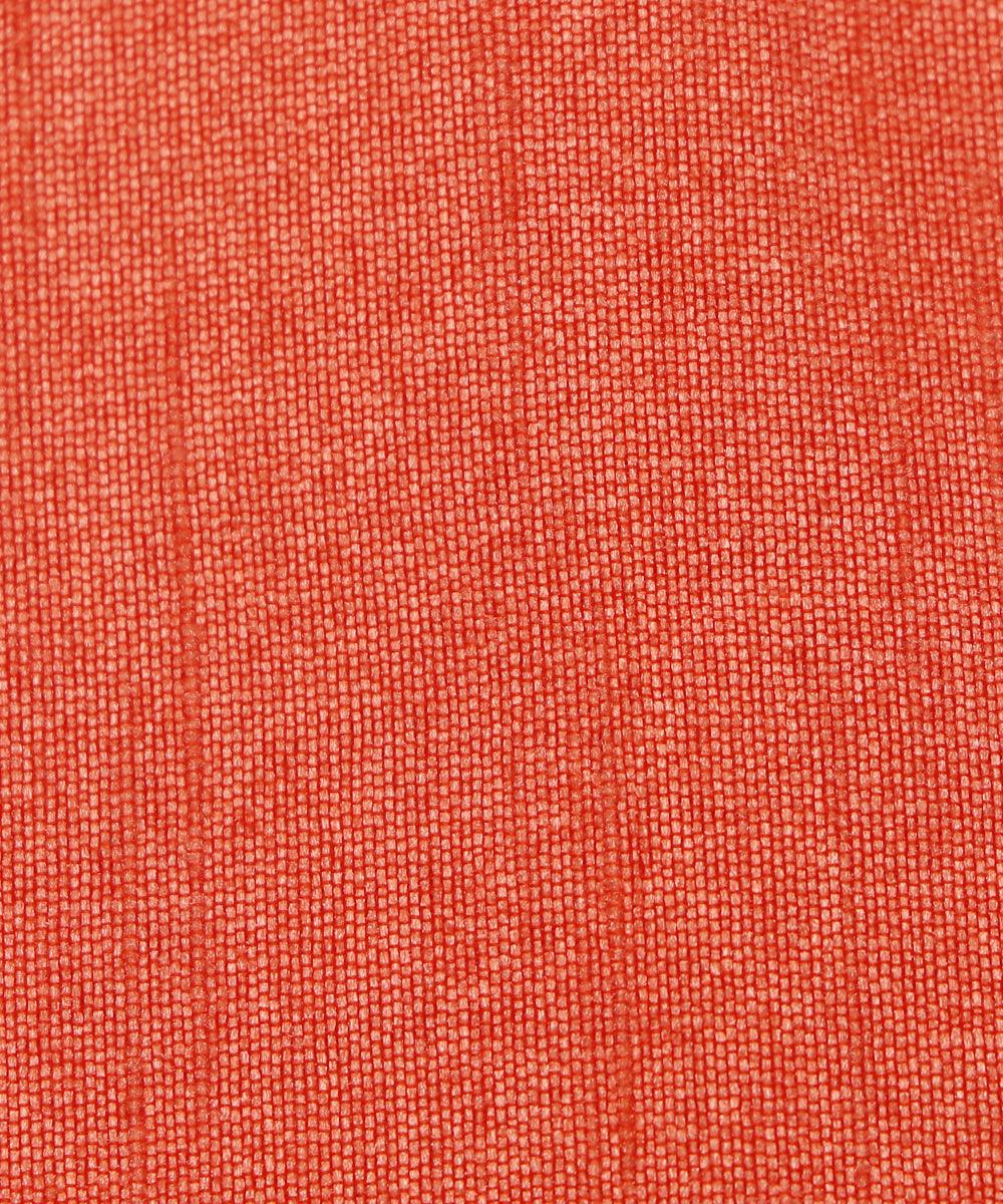 peach rust colour plain raw silk
