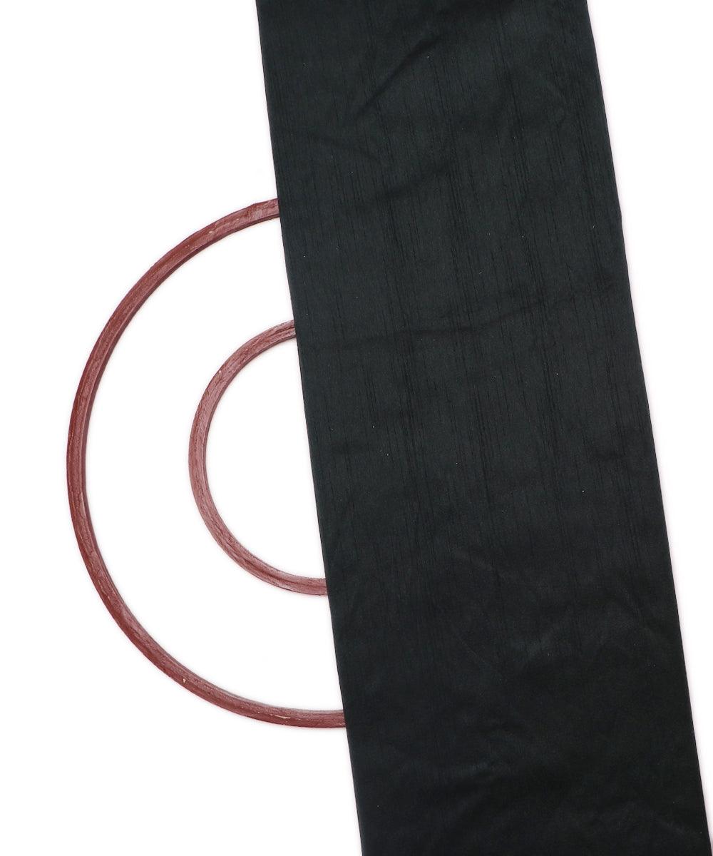 dark green plain raw silk