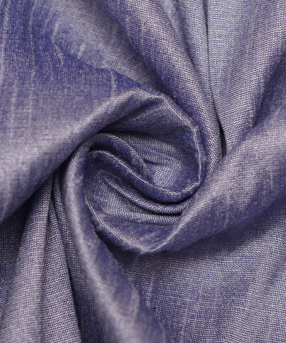 light denim blue colour plain raw silk