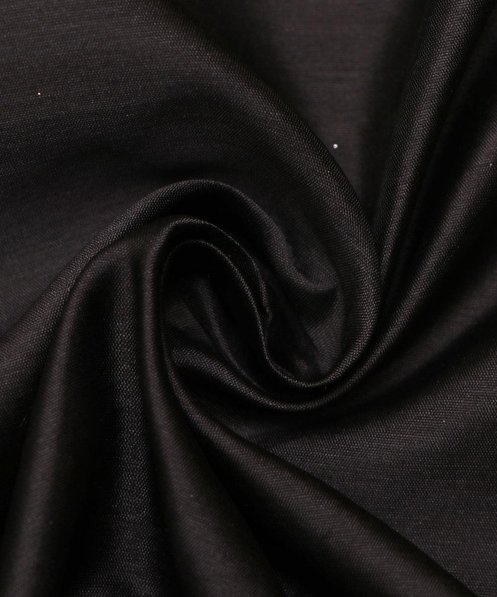 black plain taffeta silk fabric b115 4494