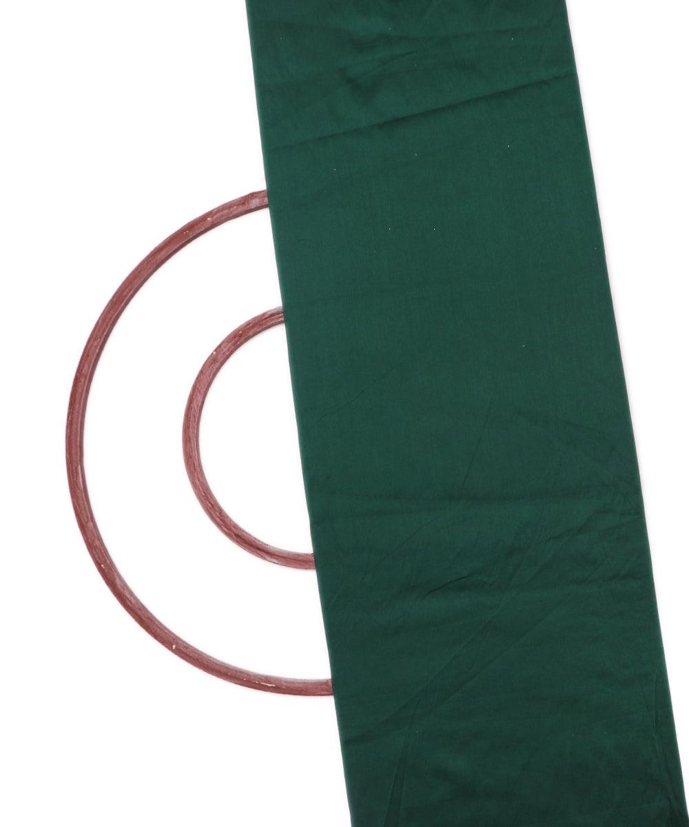 bottle green colour plain taffeta silk fabric