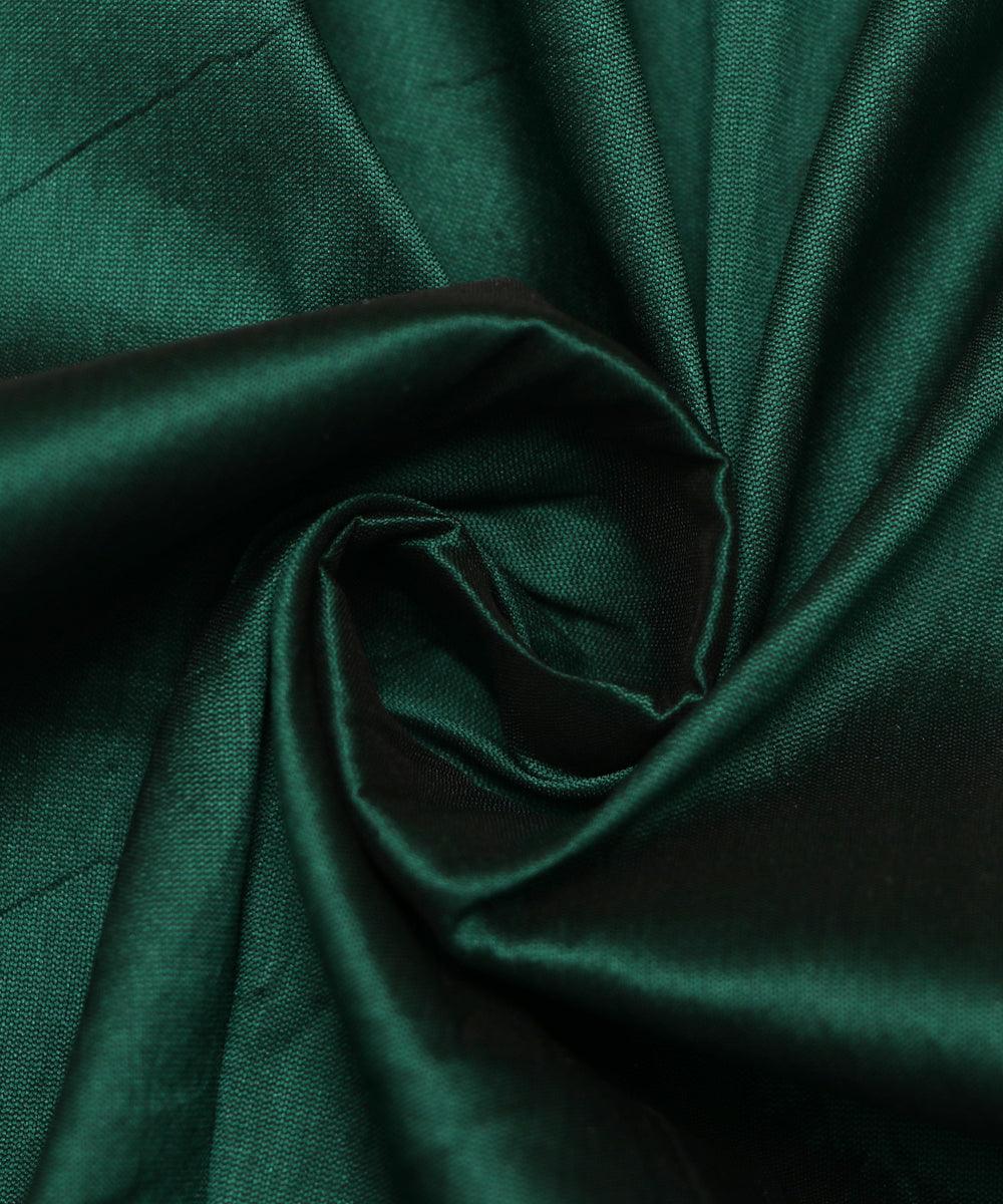 bottle green colour plain taffeta silk fabric