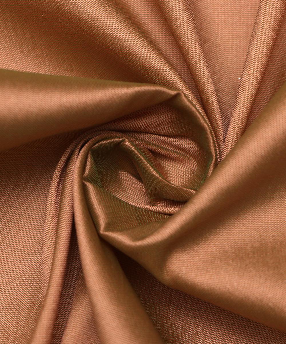 peach and green colour two tone plain taffeta silk fabric