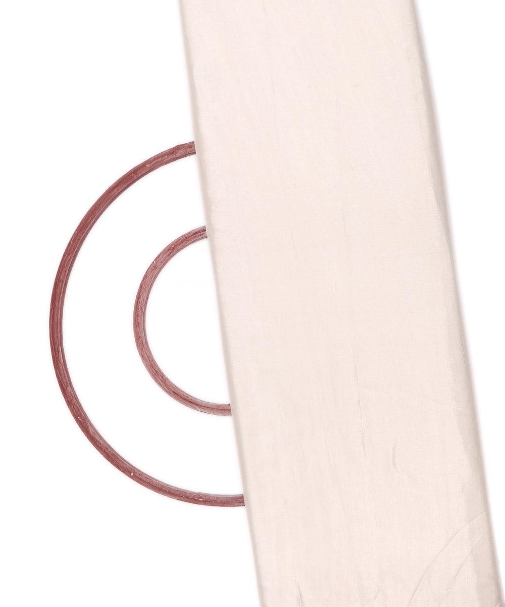 pale white colour plain santoon fabric