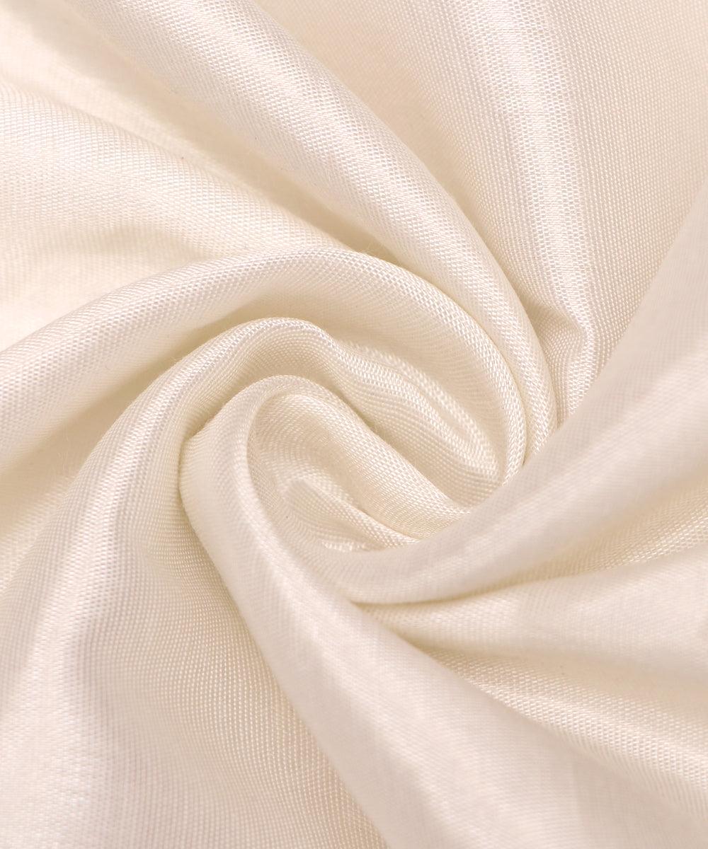 pale white colour plain santoon fabric