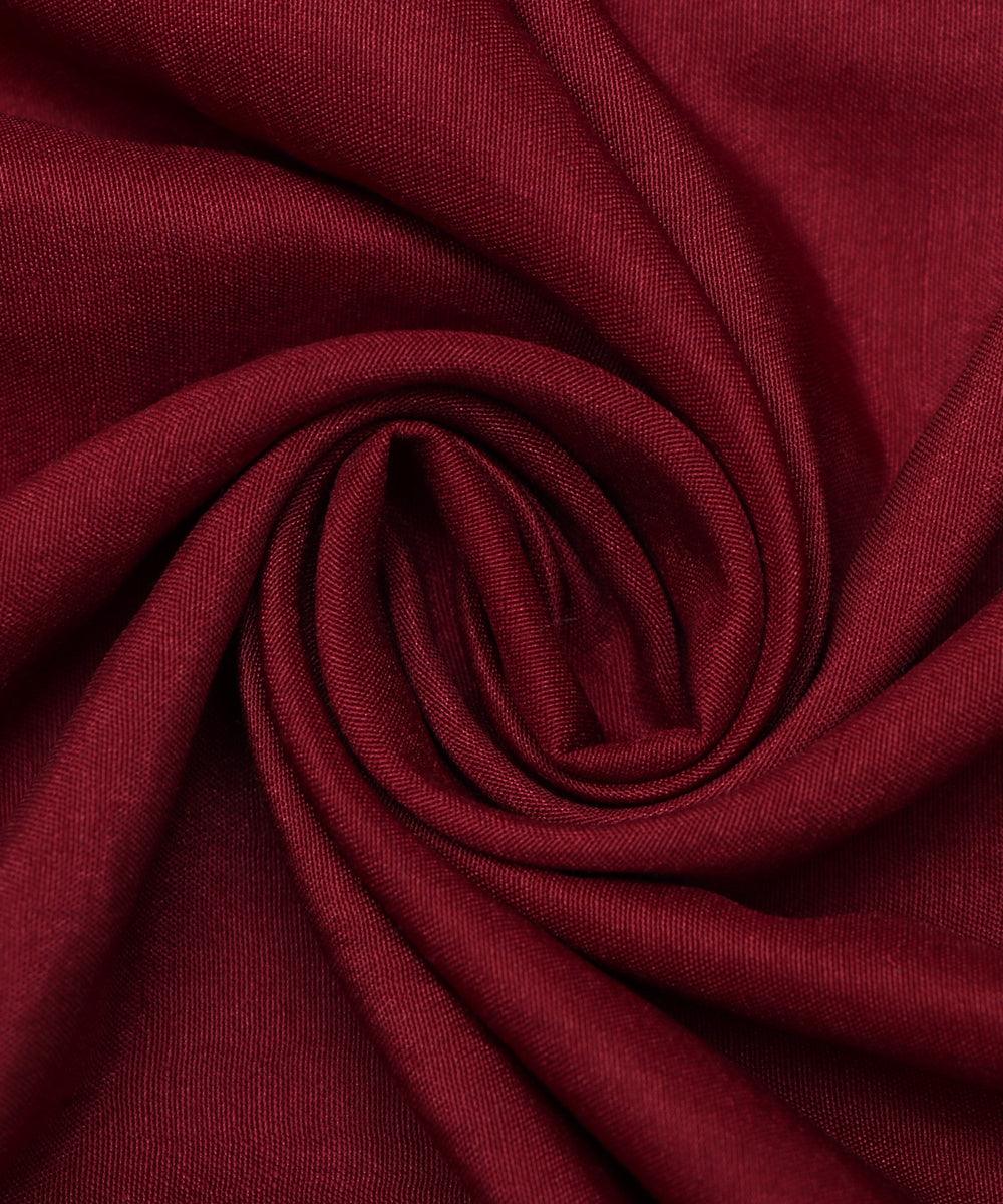 maroon colour plain santoon fabric