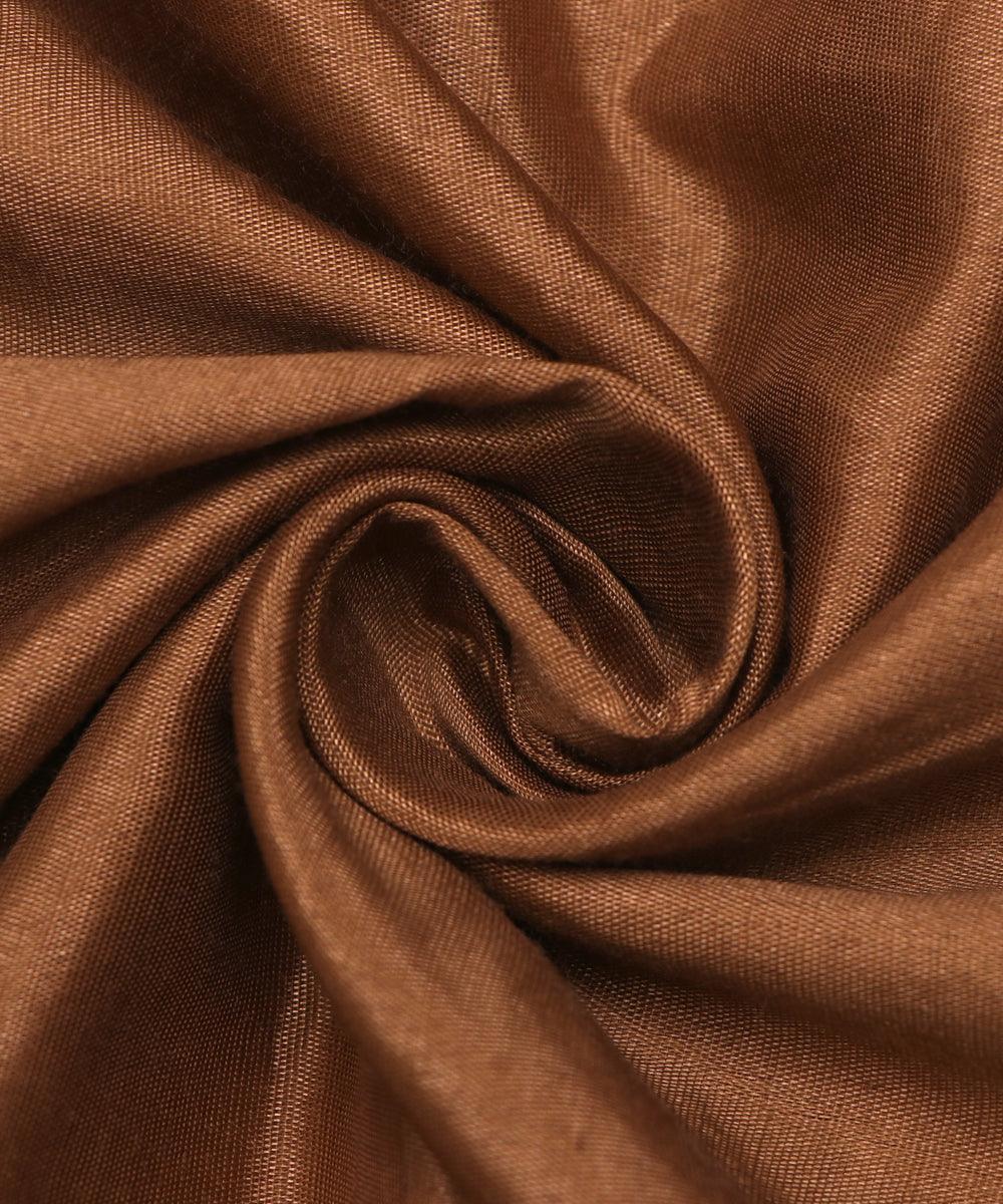 brown colour plain santoon fabric