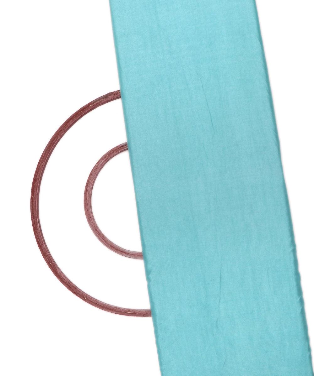 cyan colour plain santoon fabric