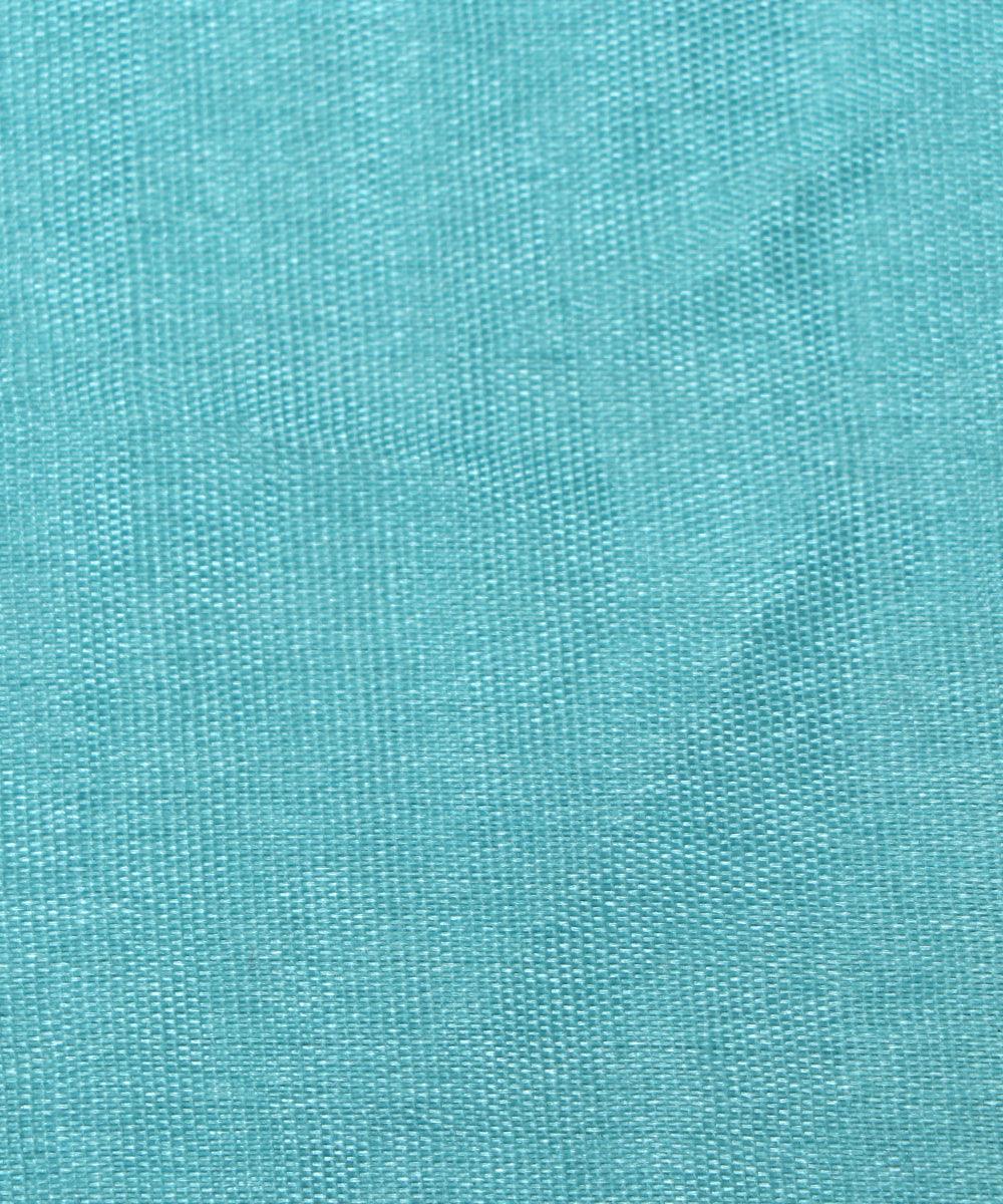 cyan colour plain santoon fabric