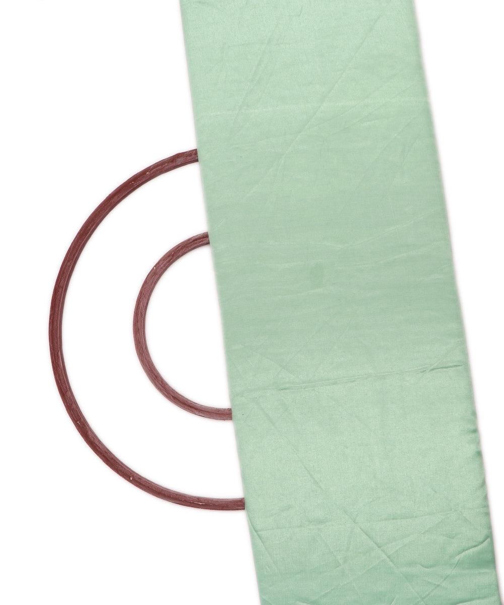 mint green colour plain santoon fabric