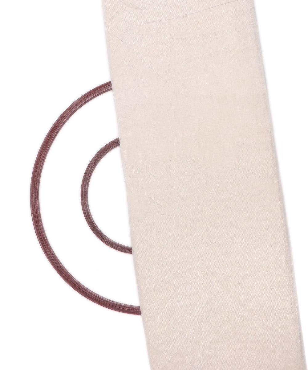 oatmeal colour plain chanderi fabric