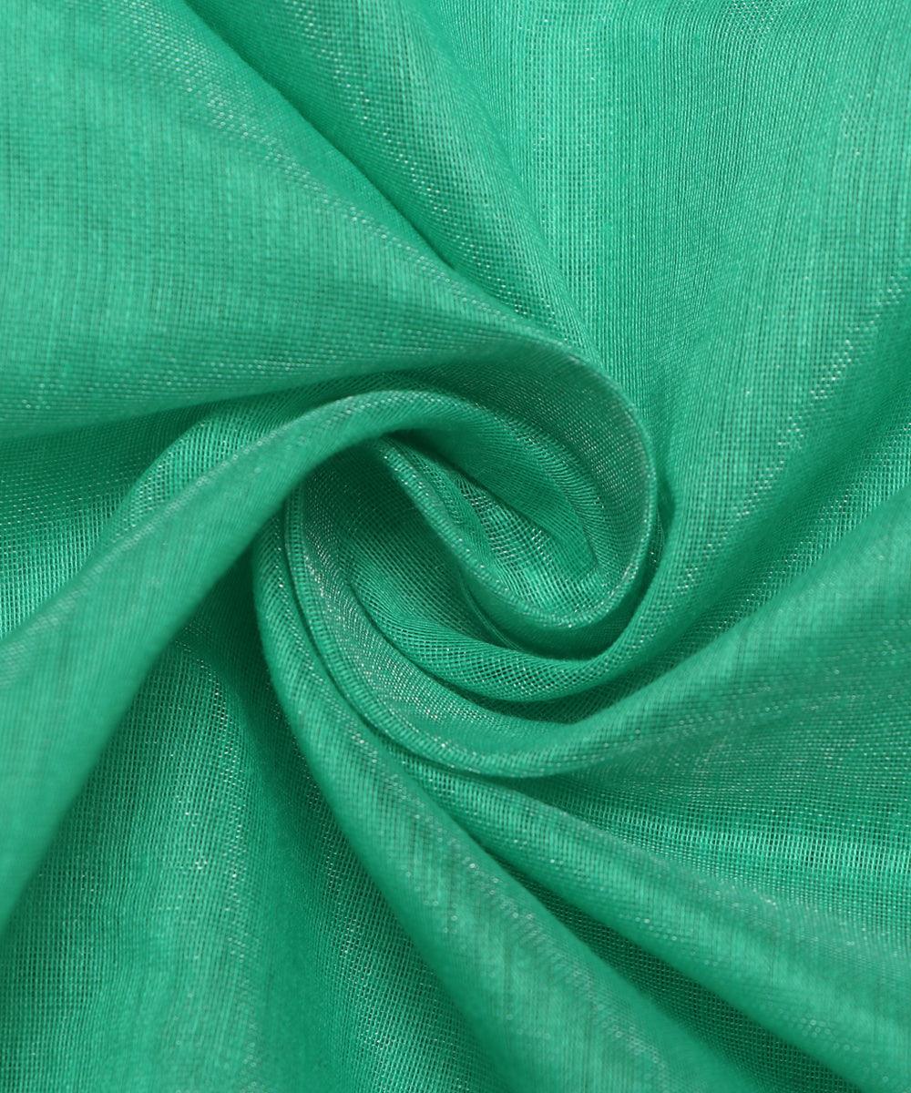light sea green colour plain chanderi fabric