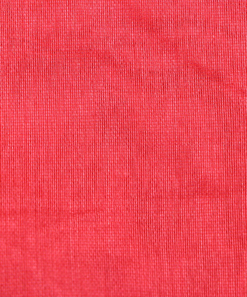 peach pink colour plain chanderi fabric