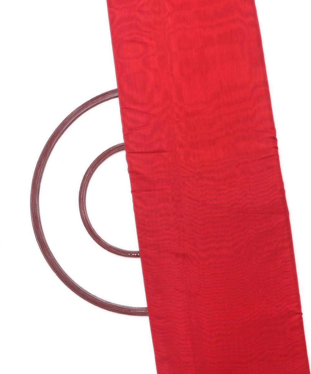 light maroon colour plain chanderi fabric