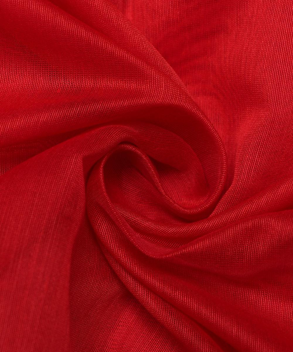 light maroon colour plain chanderi fabric