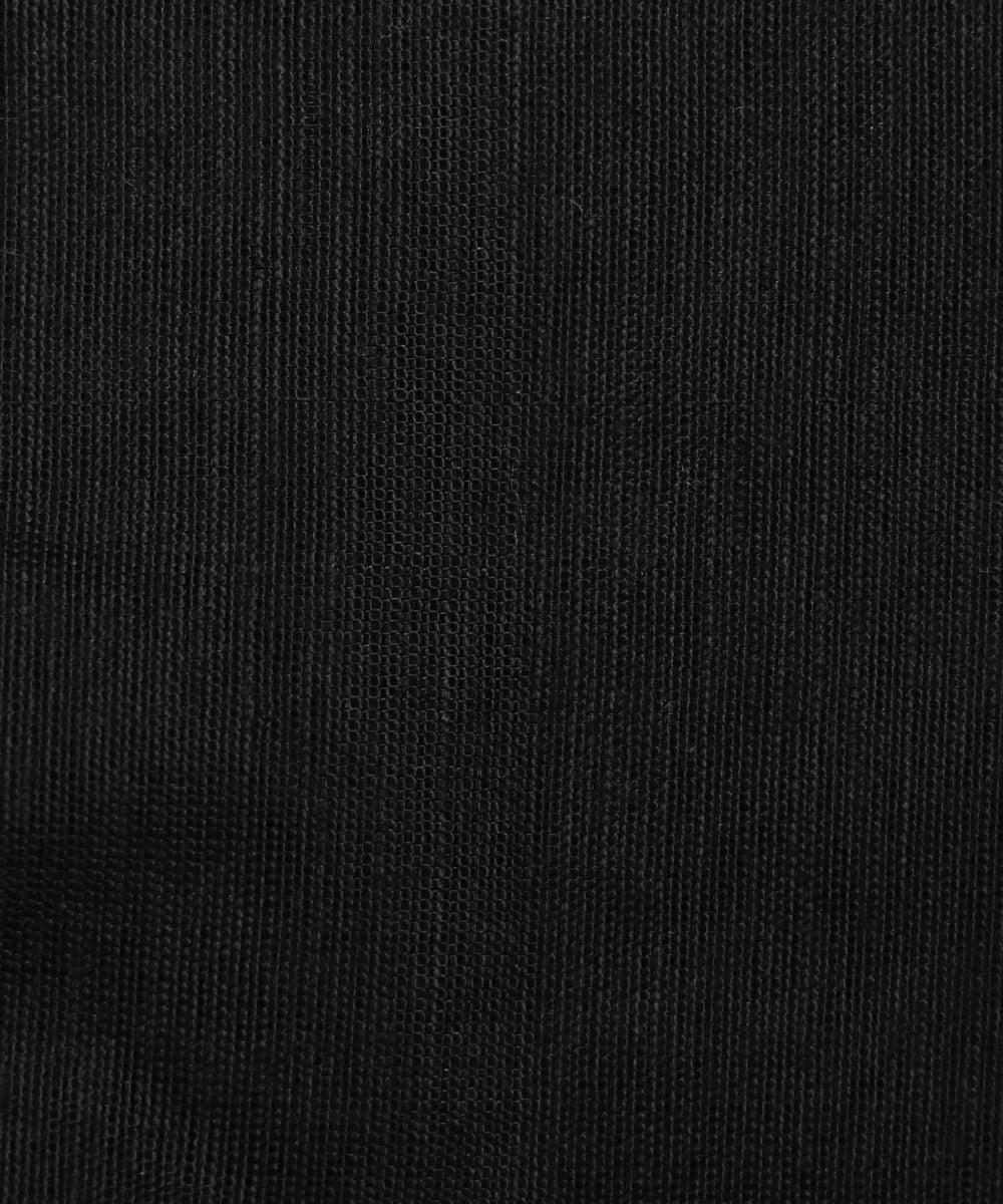 black colour plain chanderi fabric